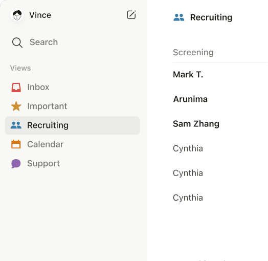 Hình xem trước của ứng dụng Notion Mail
