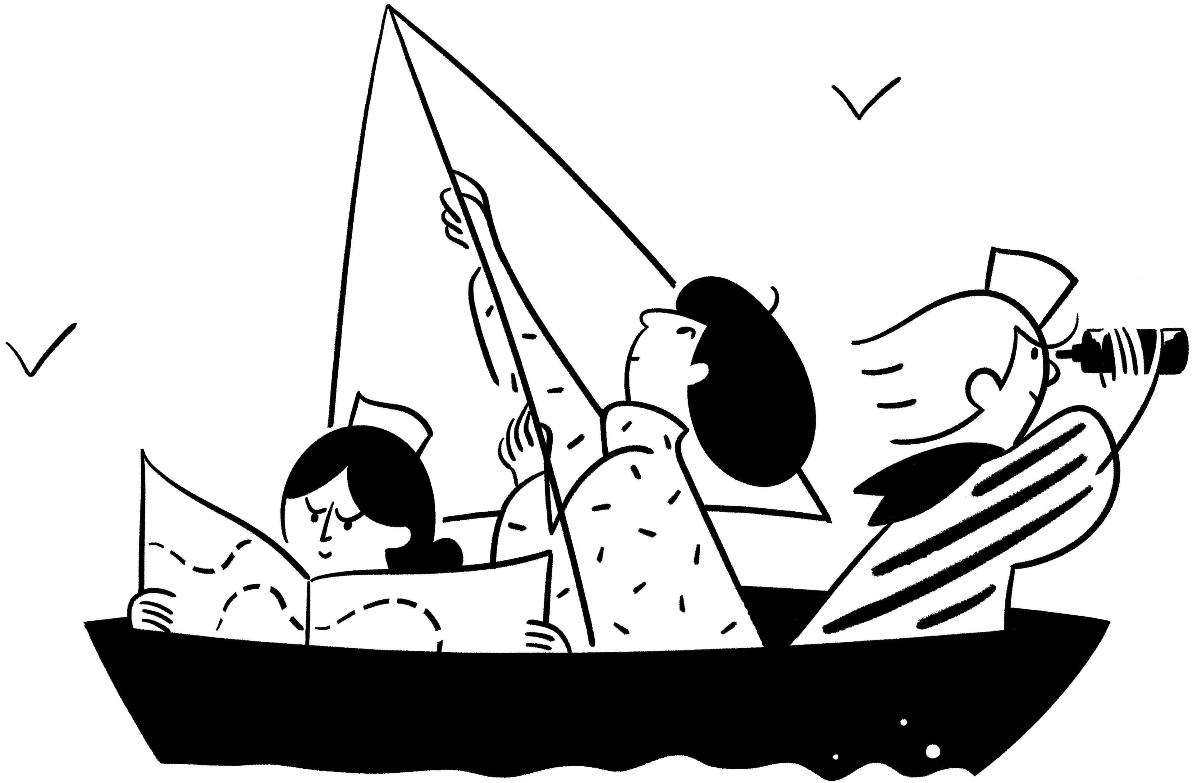 在船上的人們主圖