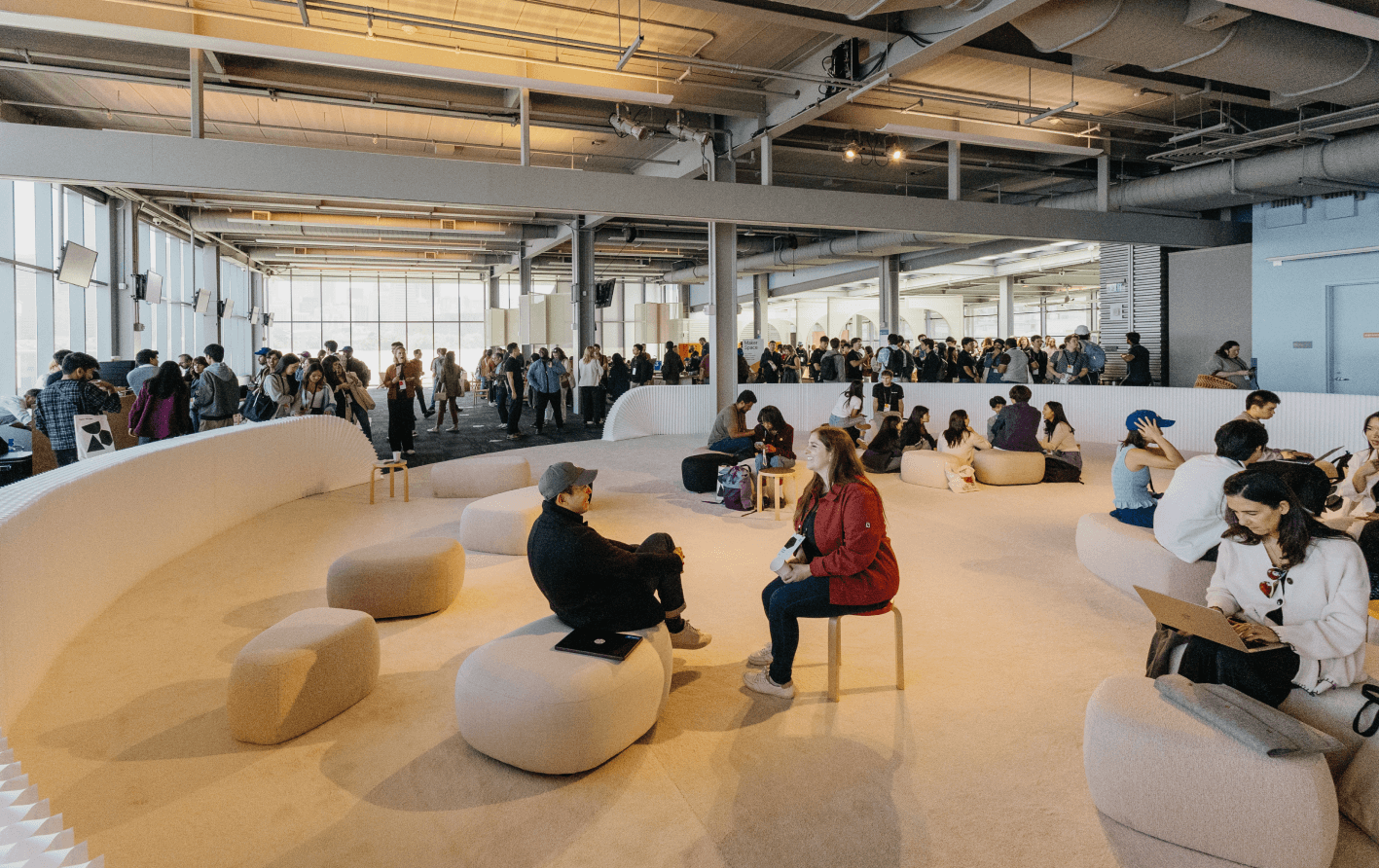 Attendees used the flexible spaces for everything from networking to international meetups