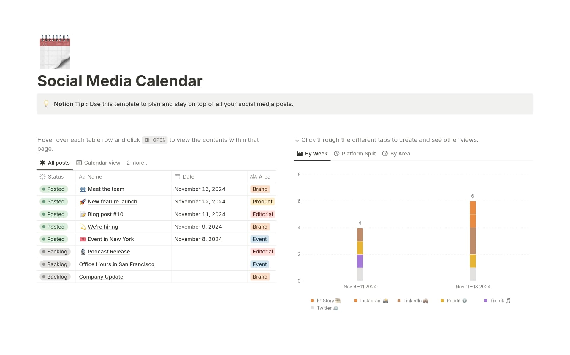top-9-free-editorial-calendar-templates-in-notion的图片