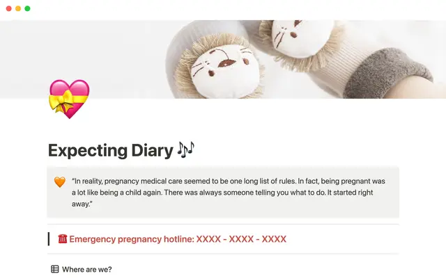 Expecting mother diary