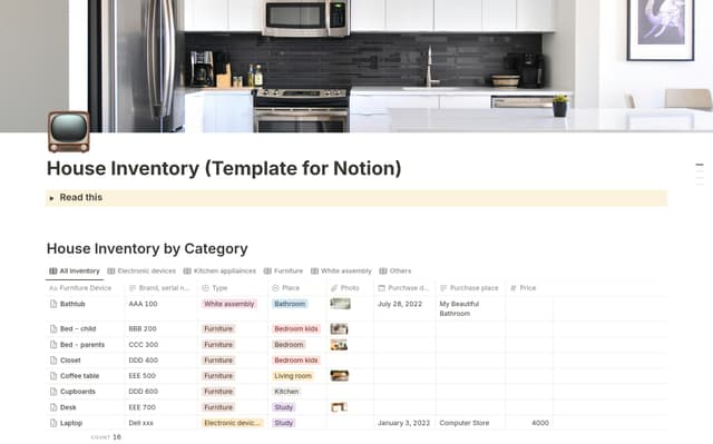 House Inventory